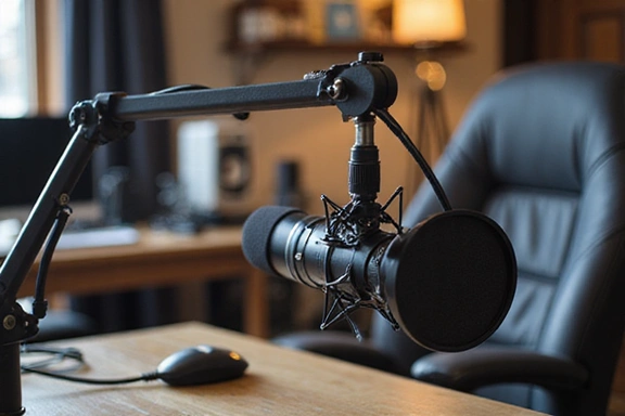 Bras de microphone réglable