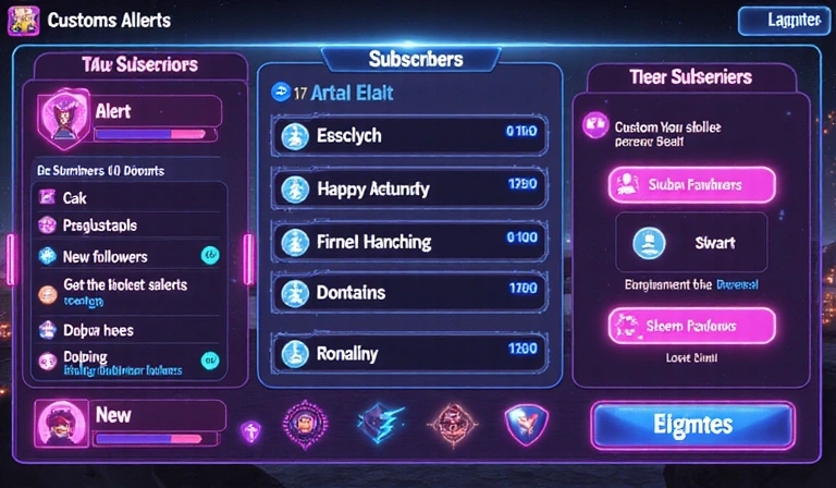 Écran de streaming avec des alertes personnalisées éclatantes