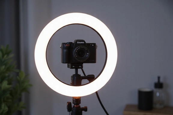 Lumière annulaire LED pour webcam