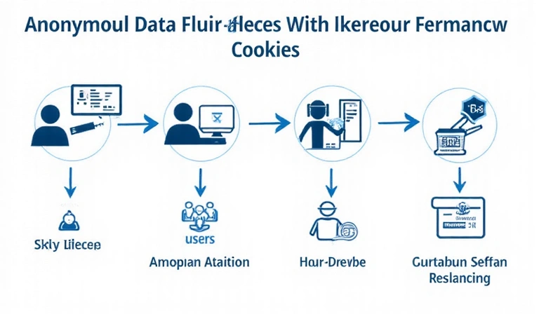 Diagramme illustrant le flux de données anonymes collectées par les cookies de performance