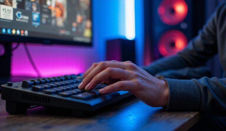 Gamer configurant sa carte de capture