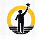 Icône d'accessibilité, une personne atteignant une étoile ou un chemin clair et ouvert.
