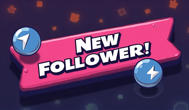 Exemple d'alerte de nouveau follower