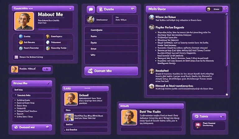 Panneaux Twitch personnalisés pour profil